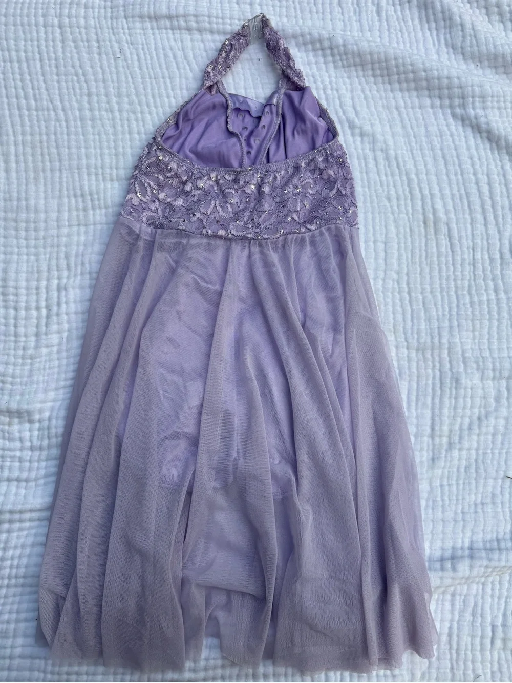 Lilac Sequin Halter dance costume